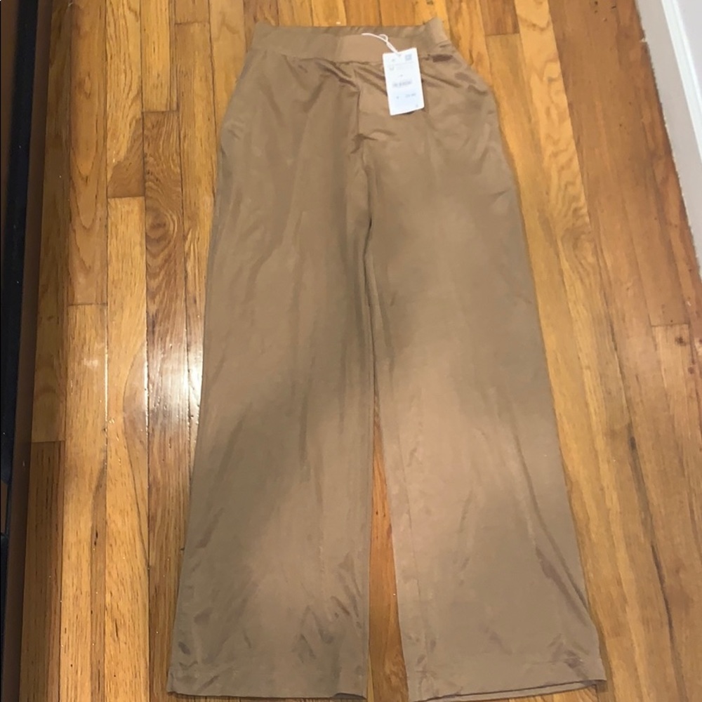 Zara wide leg polyester pants